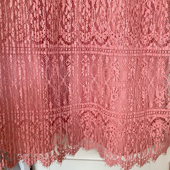 Vintage Miss Elliette California Pink Maxi Dress Matching Lace Jacket Shrug Set - Picture 11 of 13